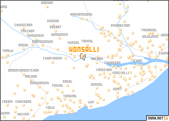 map of Wŏnsal-li