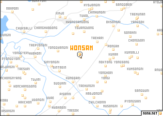 map of Wŏnsam