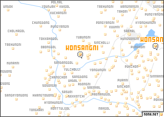 map of Wŏnsang-ni