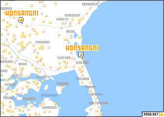 map of Wŏnsang-ni