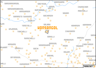 map of Wŏnsan-gol