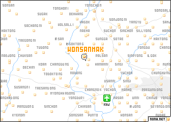 map of Wŏnsanmak