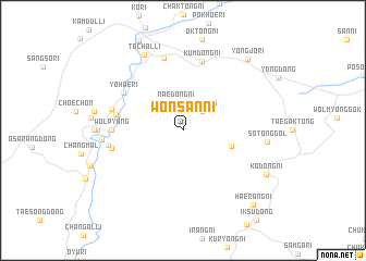 map of Wŏnsan-ni