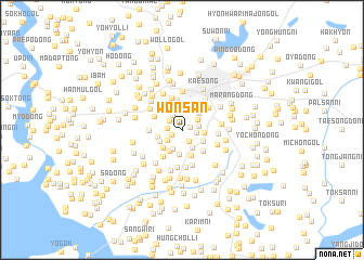 map of Wŏnsan