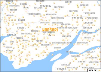 map of Wŏnsŏ-ri