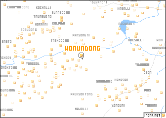 map of Wŏnun-dong