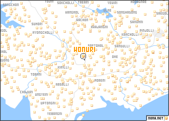 map of Wŏnu-ri