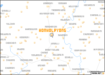 map of Wŏnwŏlp\