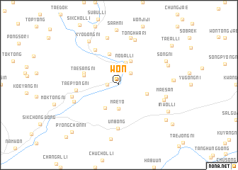 map of Wŏn