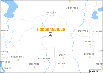 map of Woodardville