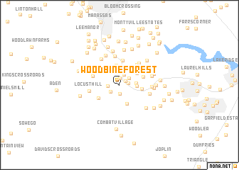 map of Woodbine Forest