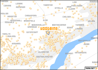 map of Woodbine