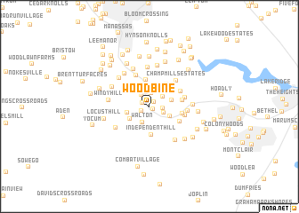 map of Woodbine