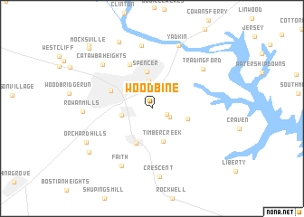 map of Woodbine