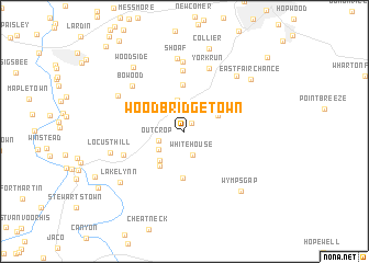 map of Woodbridgetown