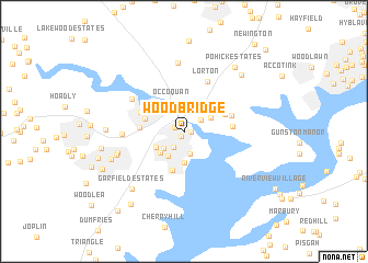 map of Woodbridge