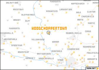 map of Woodchoppertown