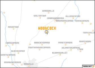 map of Woodcock