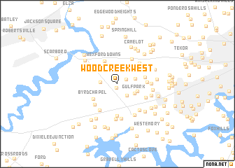 map of Wood Creek West