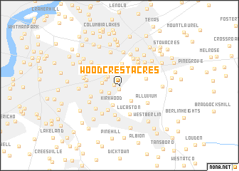 map of Woodcrest Acres