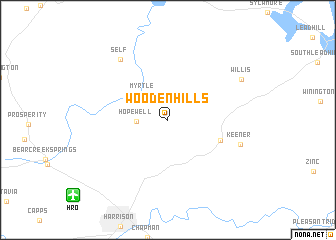 map of Wooden Hills