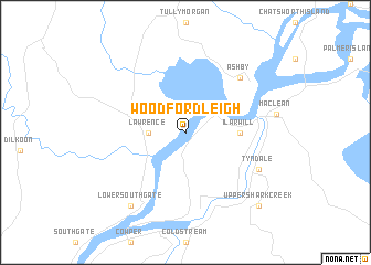 map of Woodford Leigh