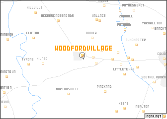 map of Woodford Village