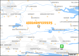map of Woodham Ferrers