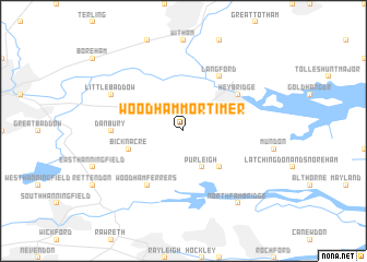 map of Woodham Mortimer