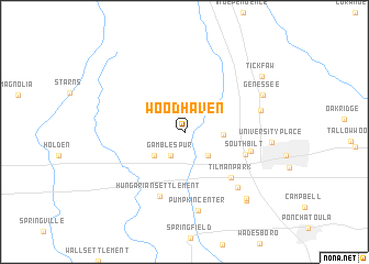 map of Woodhaven