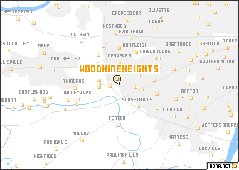 map of Woodhine Heights