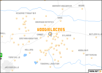 map of Woodiel Acres