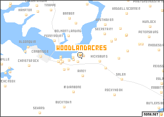 map of Woodland Acres