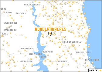 map of Woodland Acres