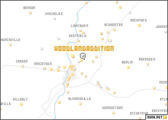 map of Woodland Addition