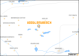 map of Woodland Beach