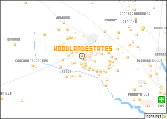 map of Woodland Estates