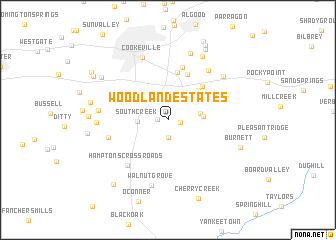 map of Woodland Estates