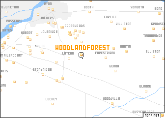 map of Woodland Forest