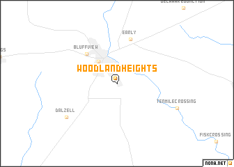 map of Woodland Heights