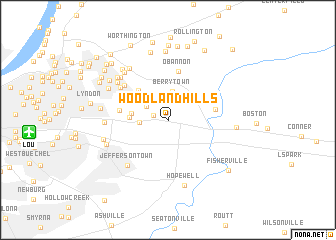 map of Woodland Hills