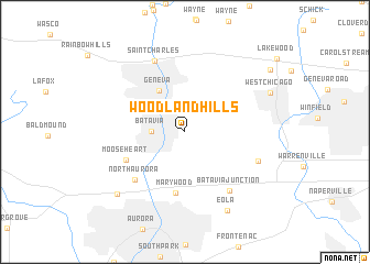 map of Woodland Hills