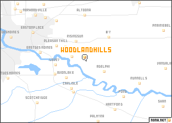 map of Woodland Hills