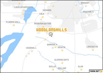 map of Woodland Hills
