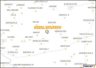 map of Woodland Park