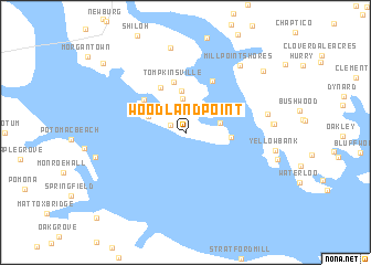 map of Woodland Point