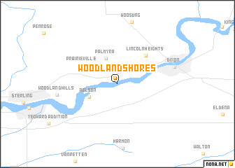 map of Woodland Shores