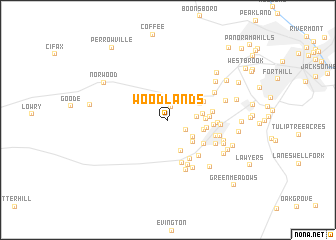 map of Woodlands