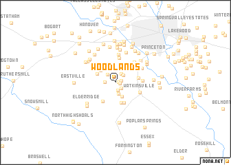 map of Woodlands