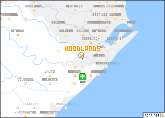 map of Woodlands